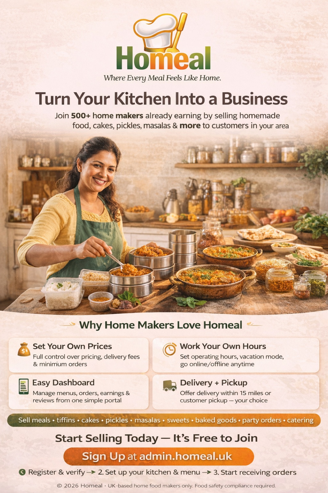 Homeal — home-cooked food marketplace for home makers
